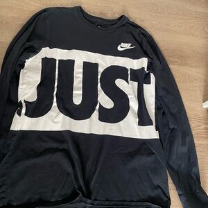 Nike Black and White Long Sleeve Shirt